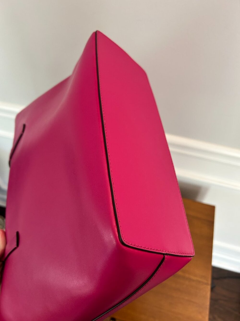 Kate Spade Emilia Large Tote NEVER USED deep magenta gold hardware topzip tassel - Picture 8 of 14
